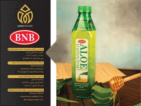 آب میوه آلوئه ورا 1000 میلی لیتری 12 عددی